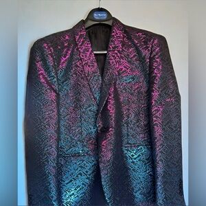 Mens/Teens Suit Jacket Blue/Purple worn once